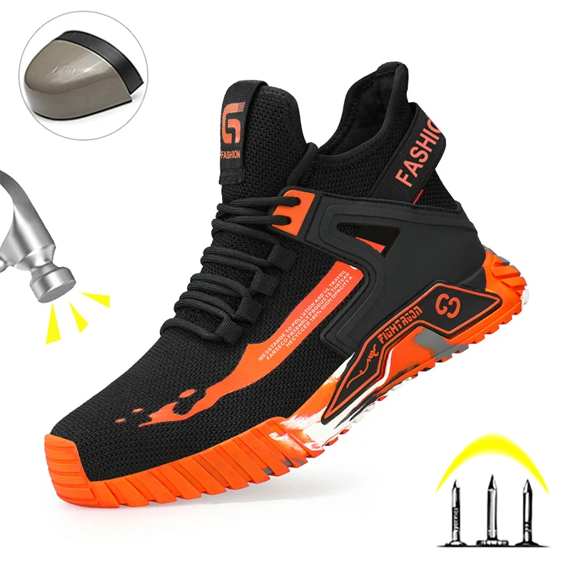 Мужские уличные защитные ботинки, высокие защитные ботинки, мужские рабочие ботинки со стальным носком, защитные ботинки с защитой от проколов, женские рабочие защитные ботинки
Мужские уличные защитные ботинки, высокие защитные ботинки, мужские рабочие ботинки со стальным носком, защитные ботинки с защитой от проколов, женские рабочие защитные ботинки
