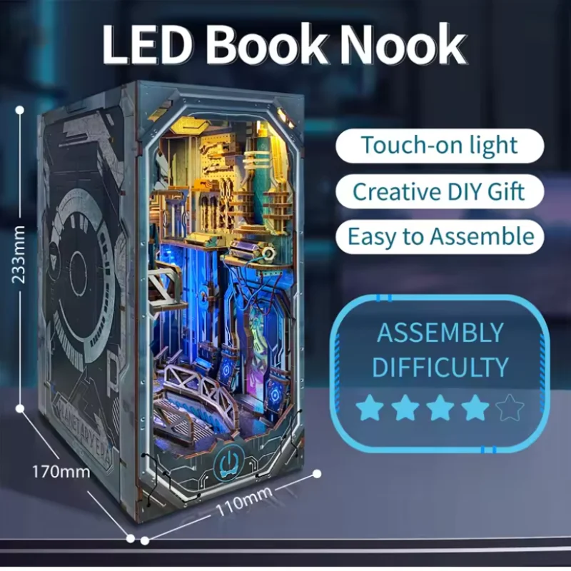 OUZEY Interstellar Age Bookend, 3D Wooden DIY Cosmic Habitat, Sci-Fi Craft Gift for Teens
OUZEY Interstellar Age Bookend, 3D Wooden DIY Cosmic Habitat, Sci-Fi Craft Gift for Teens