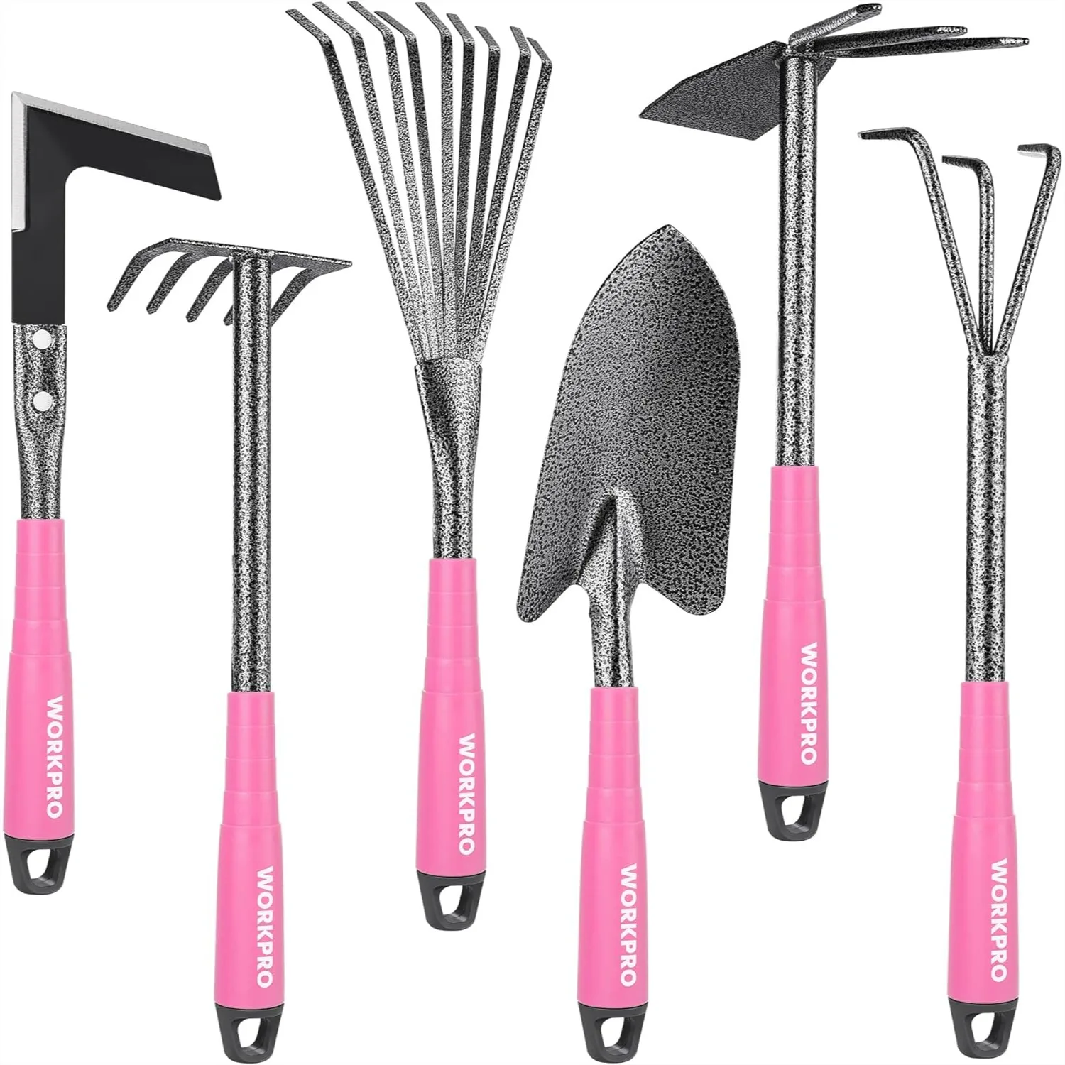 Pink Garden Tool Set 6-Piece, Heavy Duty Gardening Hand Tools with Ergonomic Handle, Trowel Rake Hoe Cultivator Weeder for Women
Pink Garden Tool Set 6-Piece, Heavy Duty Gardening Hand Tools with Ergonomic Handle, Trowel Rake Hoe Cultivator Weeder for Women