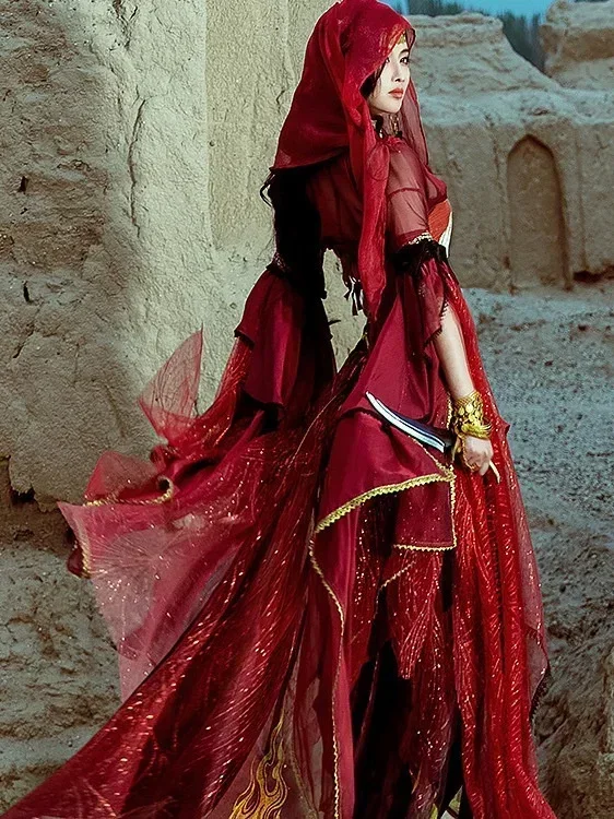 Chinese Style Dancing Coustume Exotic Western Regions Heavy Industry Clothing Dunhuang Dress
Chinese Style Dancing Coustume Exotic Western Regions Heavy Industry Clothing Dunhuang Dress
