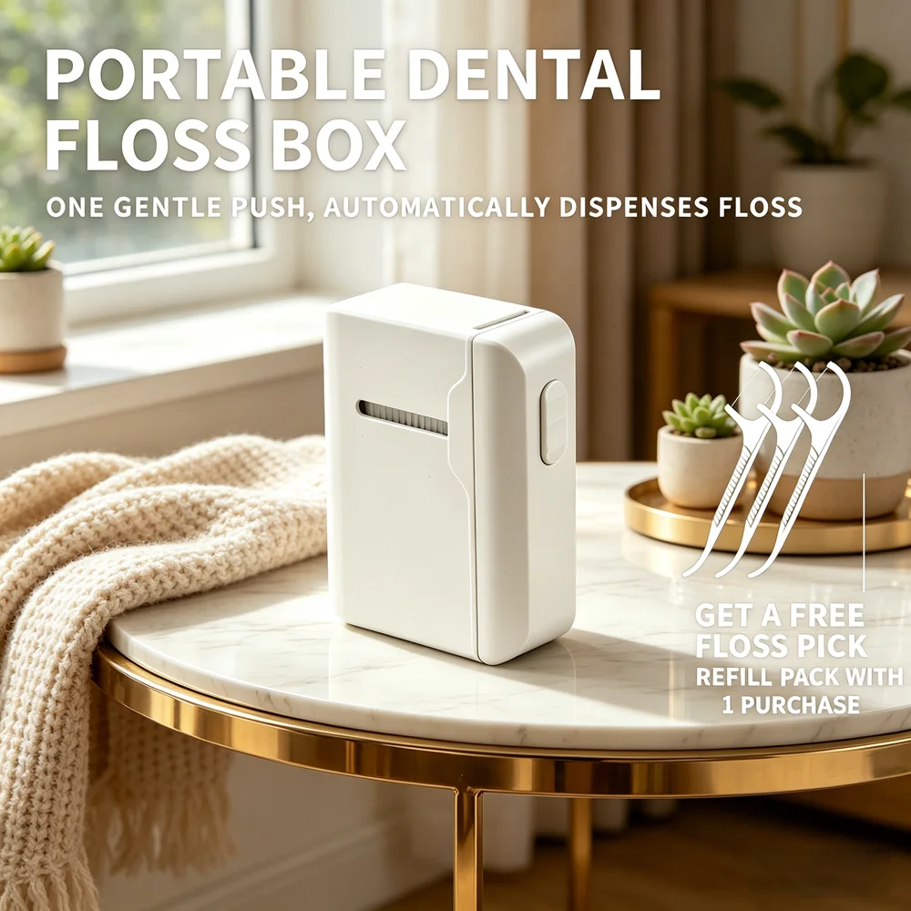 80Pcs Tough Dental Floss Picks + Portable Automatic Dispenser, Teeth Clean Tool for Home Office Travel Business
80Pcs Tough Dental Floss Picks + Portable Automatic Dispenser, Teeth Clean Tool for Home Office Travel Business