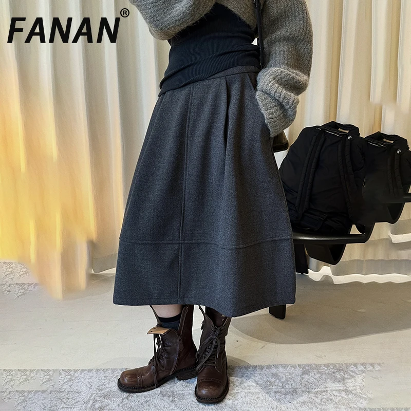 Модные шерстяные юбки FANAN для женщин: А-силуэт, высокая талия, свободный крой, теплая одежда, элегантная женская юбка, новинка весны 2026
Модные шерстяные юбки FANAN для женщин: А-силуэт, высокая талия, свободный крой, теплая одежда, элегантная женская юбка, новинка весны 2026