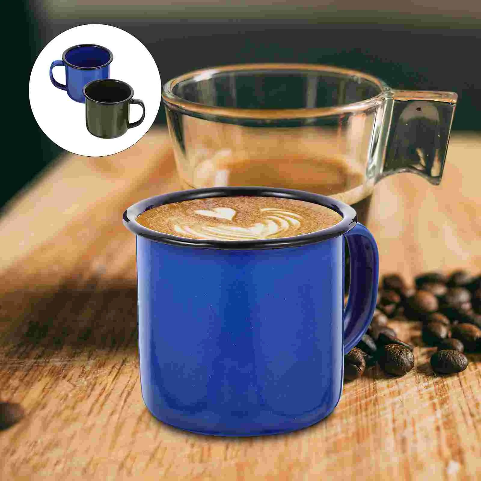 2 Pcs Colored Enamel Mug Coffee Cups Tin Double Walled Mugs Tea Small Creative Backpack Office
2 Pcs Colored Enamel Mug Coffee Cups Tin Double Walled Mugs Tea Small Creative Backpack Office