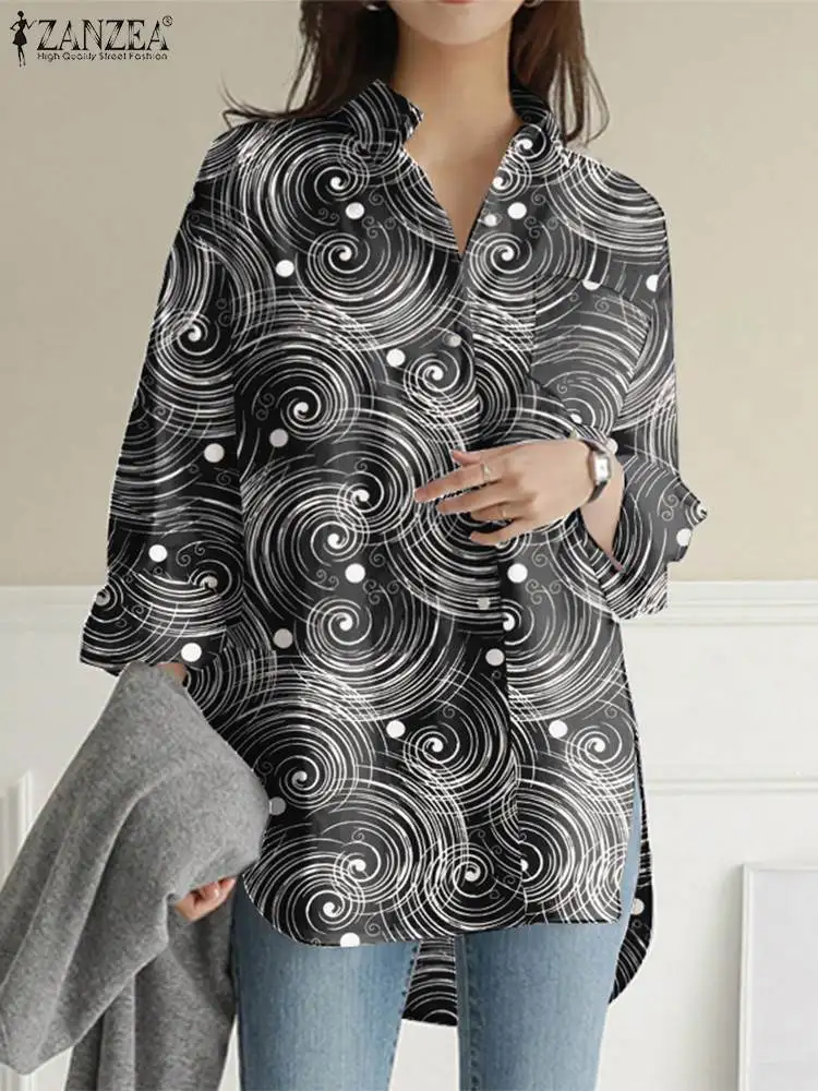 ZANZEA 2024 Holiday Lapel Neck Print Tops Summer Fashion Women Shirt Korean Buttons Pockets Long Shirt Elegant Long Sleeve Tunic
ZANZEA 2024 Holiday Lapel Neck Print Tops Summer Fashion Women Shirt Korean Buttons Pockets Long Shirt Elegant Long Sleeve Tunic