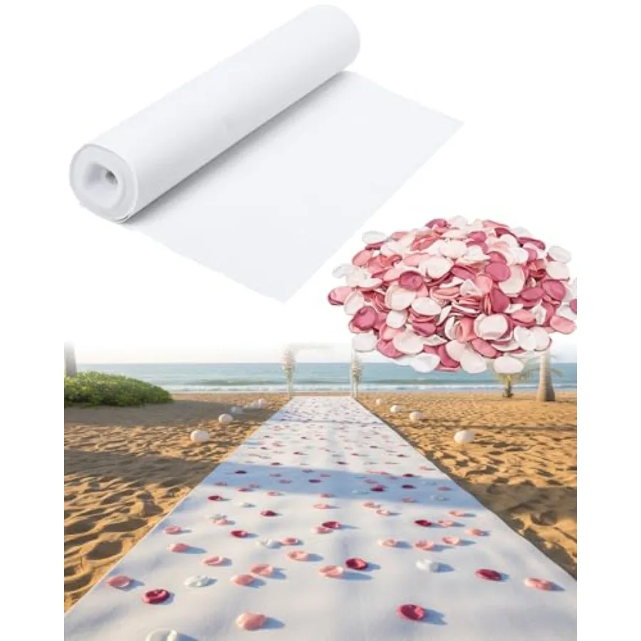 600 Pcs Silk Rose Petals with 3.3 x 65.6 ft White Carpet Floor Runner Artificial Pink Rose Petals and White Aisle Runner Carpet
600 Pcs Silk Rose Petals with 3.3 x 65.6 ft White Carpet Floor Runner Artificial Pink Rose Petals and White Aisle Runner Carpet
