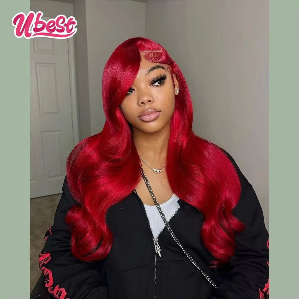 Ubest 13X6 13X4 Transparent Lace Front Wigs Body Wave Human Hair Hot Red Colored 5X5 6X4 Lace Wig Pre Plucked For Black Women
Ubest 13X6 13X4 Transparent Lace Front Wigs Body Wave Human Hair Hot Red Colored 5X5 6X4 Lace Wig Pre Plucked For Black Women