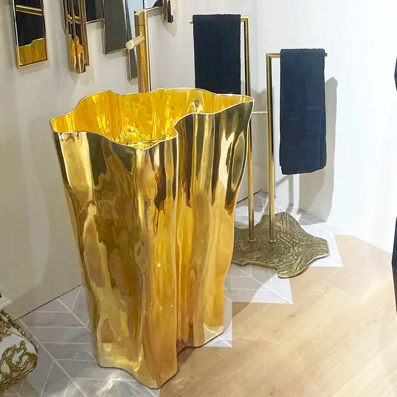 High Point Art Portuguese Luxury Bathroom Special Shaped Column Stainless Steel Washbasin
High Point Art Portuguese Luxury Bathroom Special Shaped Column Stainless Steel Washbasin