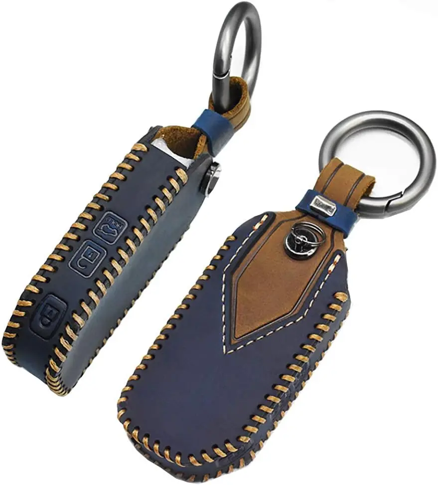 WH 3-button Leather Key Fob Remote Cover Full Protection Case Holder Keychain Fit For Kia Sportage R Blue, Blue, B
WH 3-button Leather Key Fob Remote Cover Full Protection Case Holder Keychain Fit For Kia Sportage R Blue, Blue, B