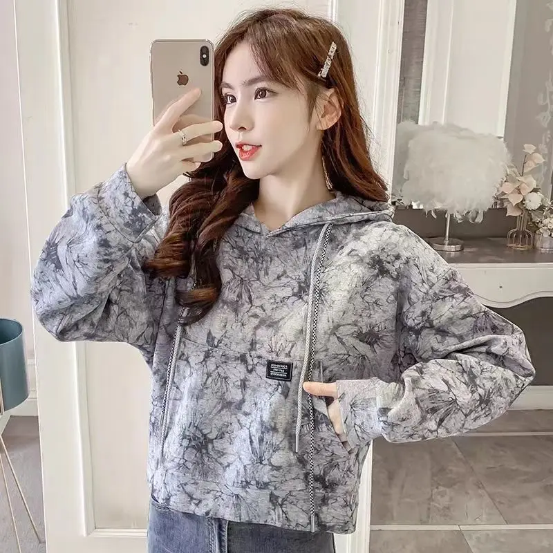 Trendy Tie-Dye Hoodie Women's Spring Autumn 2024 New Loose Long Sleeve Short Coat Cotton Comfortable Korean Style Top
Trendy Tie-Dye Hoodie Women's Spring Autumn 2024 New Loose Long Sleeve Short Coat Cotton Comfortable Korean Style Top