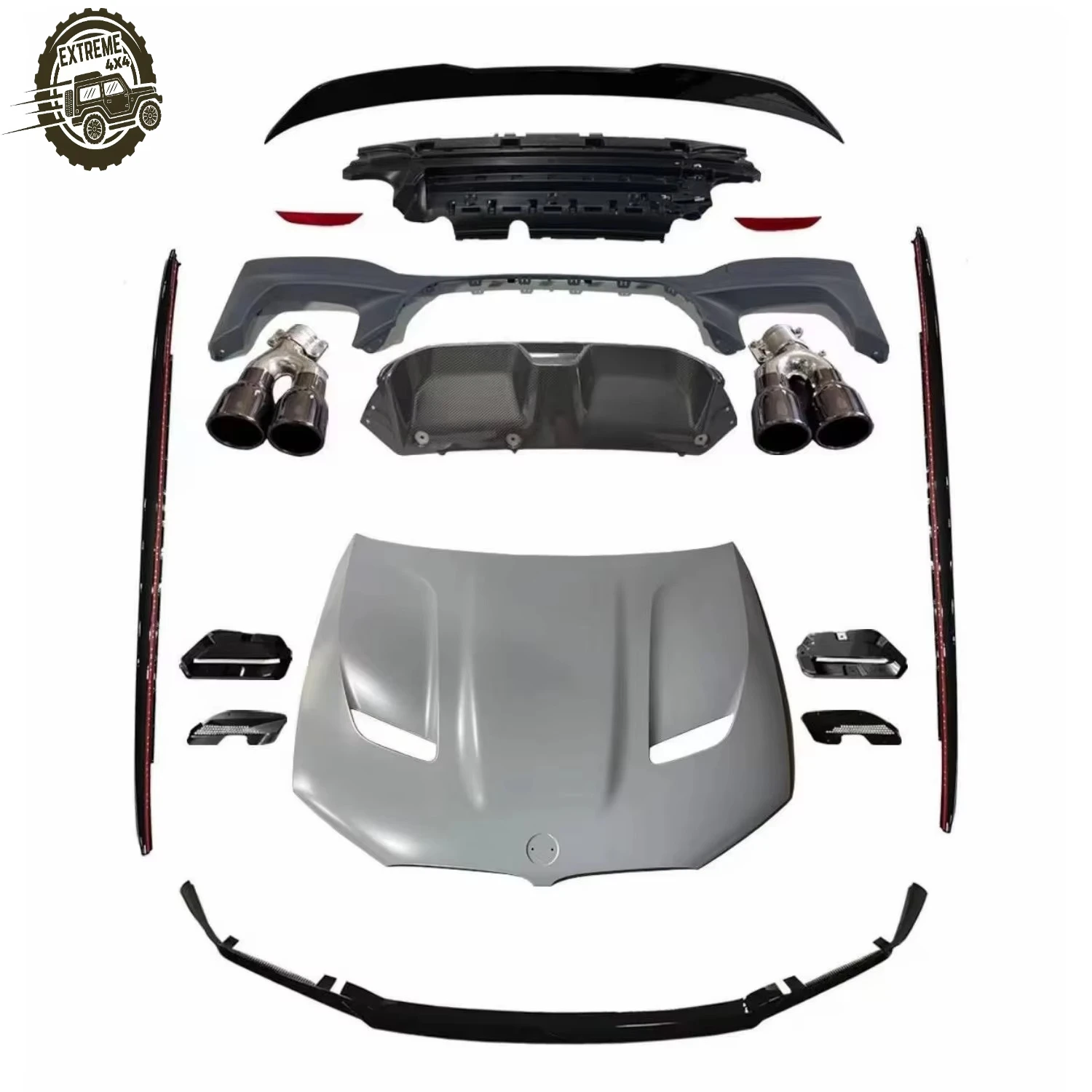 Wholesale M5 CS Style Body Conversion Kit for BMW G30 | Includes Hood, Front,Rear Lips, Side Skirts, Rear Wing & Exhaust Tips
Wholesale M5 CS Style Body Conversion Kit for BMW G30 | Includes Hood, Front,Rear Lips, Side Skirts, Rear Wing & Exhaust Tips