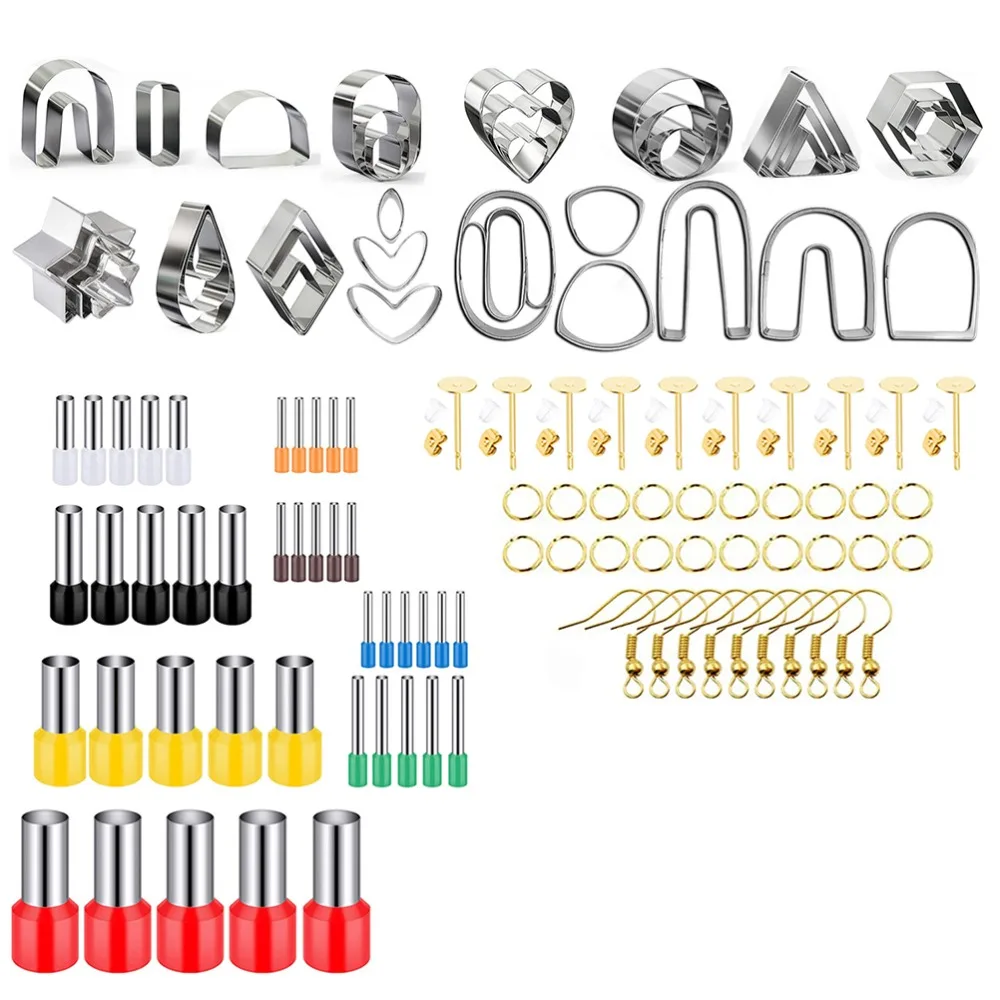 126Pcs Stainless steel Earring Cutter Polymer clay use Geometric shape Clay Cutter Bag packed DIY Accessory Clay craft
126Pcs Stainless steel Earring Cutter Polymer clay use Geometric shape Clay Cutter Bag packed DIY Accessory Clay craft
