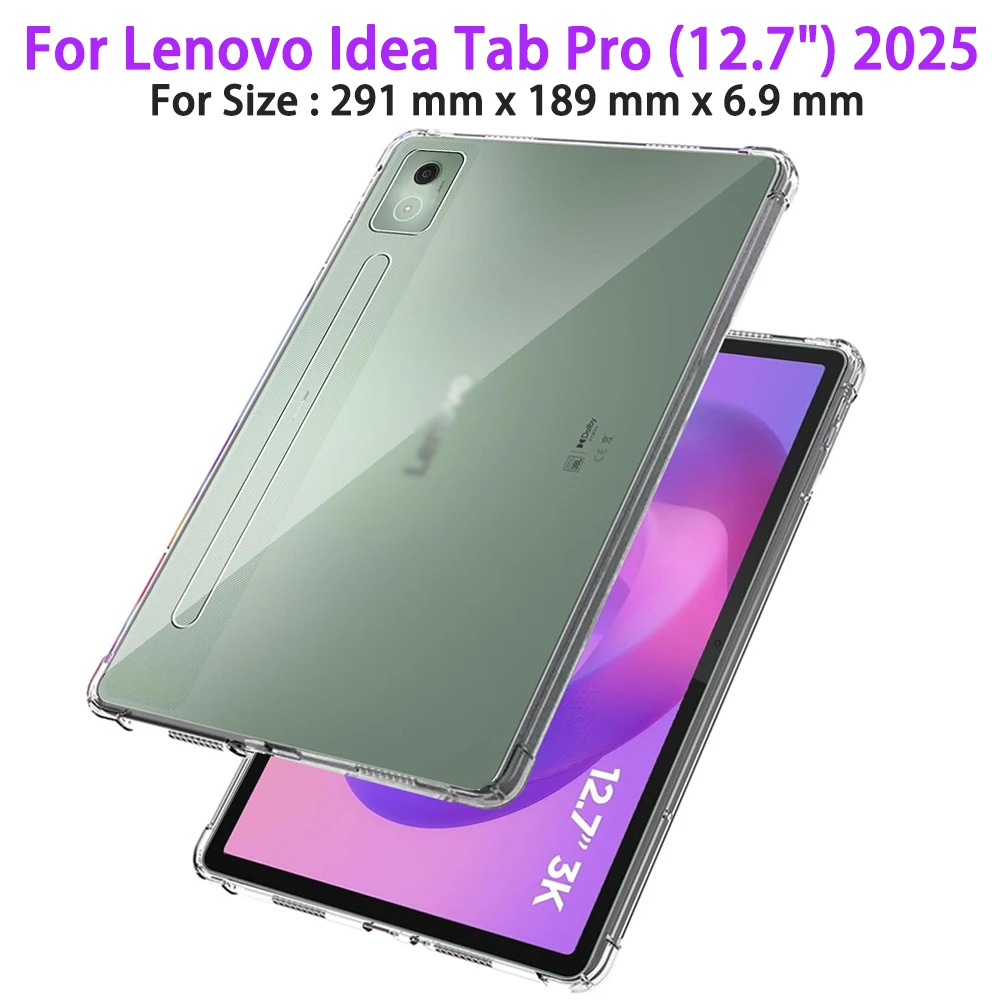 Case For Lenovo Idea Tab Pro 12.7" 2025 TB-373FU / TB-375FC Transparent TPU Protective Cover Flexible Silicone Shockproof Shell
Case For Lenovo Idea Tab Pro 12.7" 2025 TB-373FU / TB-375FC Transparent TPU Protective Cover Flexible Silicone Shockproof Shell
