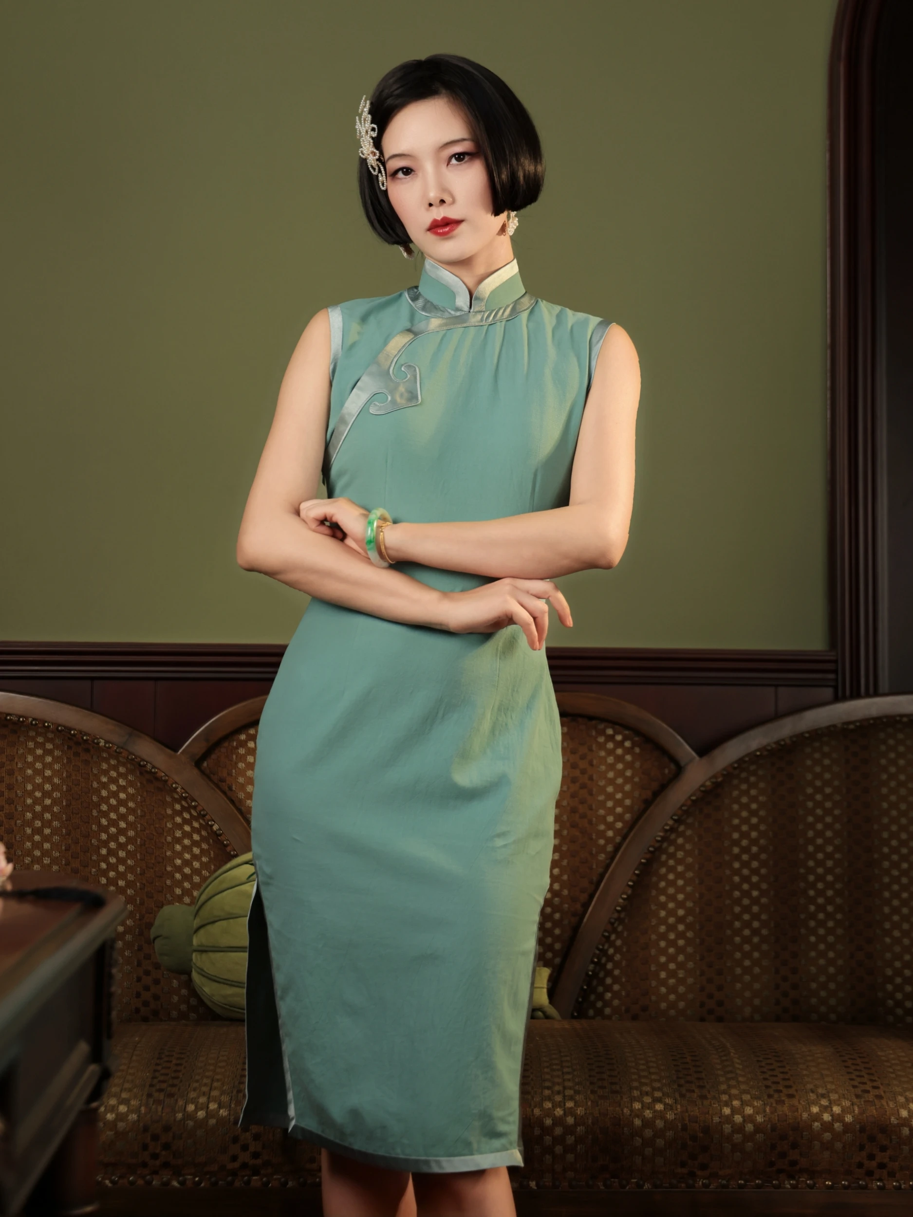 Top Ularare Chinese Slim Fit Wide Comfortable Breathable High Slit round Collar Vintage Style Women's Dress
Top Ularare Chinese Slim Fit Wide Comfortable Breathable High Slit round Collar Vintage Style Women's Dress