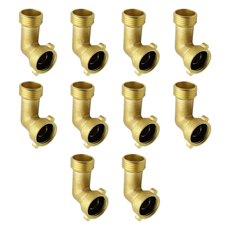 10 Pack Garden Hose Elbow 90 Degree Hose Adapter Solid Brass Water Hose Elbow Heavy Duty Hose Connector 3/4 Inch Easy To Use
10 Pack Garden Hose Elbow 90 Degree Hose Adapter Solid Brass Water Hose Elbow Heavy Duty Hose Connector 3/4 Inch Easy To Use