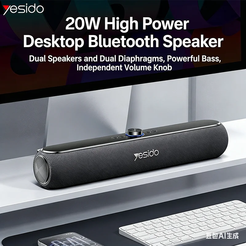 20W Desktop Computer Wireless Bluetooth Speakers Stereo HiFi Sound Quality Music & Gaming Soundbar ,TF Card,for Mobile Phone PC
20W Desktop Computer Wireless Bluetooth Speakers Stereo HiFi Sound Quality Music & Gaming Soundbar ,TF Card,for Mobile Phone PC