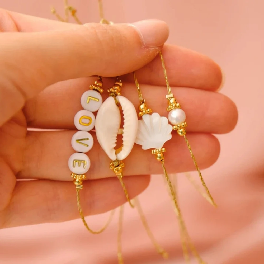 Vlen Natural Pearl Shell Letter Simple Bracelet for Women Gold Color String Bracelet Stacked Minimalist Jewelry Femme Pulseras
Vlen Natural Pearl Shell Letter Simple Bracelet for Women Gold Color String Bracelet Stacked Minimalist Jewelry Femme Pulseras