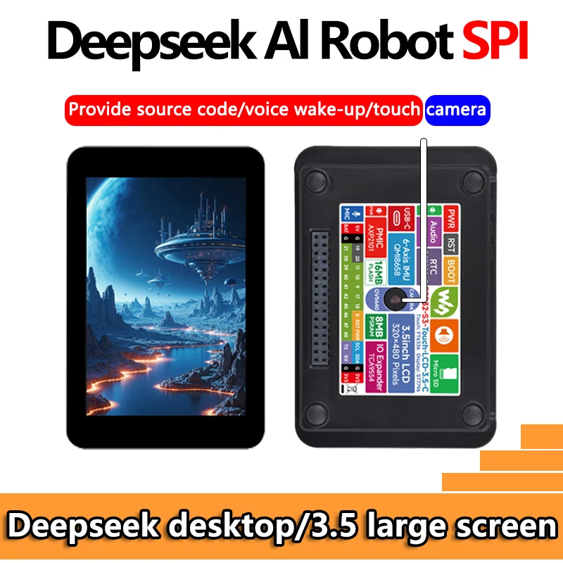 Плата разработки ESP32-S3 DeepSeek AI Voice Chat Robot BOX 3,5-дюймовый ЖК-дисплей N16R8 с сенсорным экраном 6-осевой/камера/SD
Плата разработки ESP32-S3 DeepSeek AI Voice Chat Robot BOX 3,5-дюймовый ЖК-дисплей N16R8 с сенсорным экраном 6-осевой/камера/SD