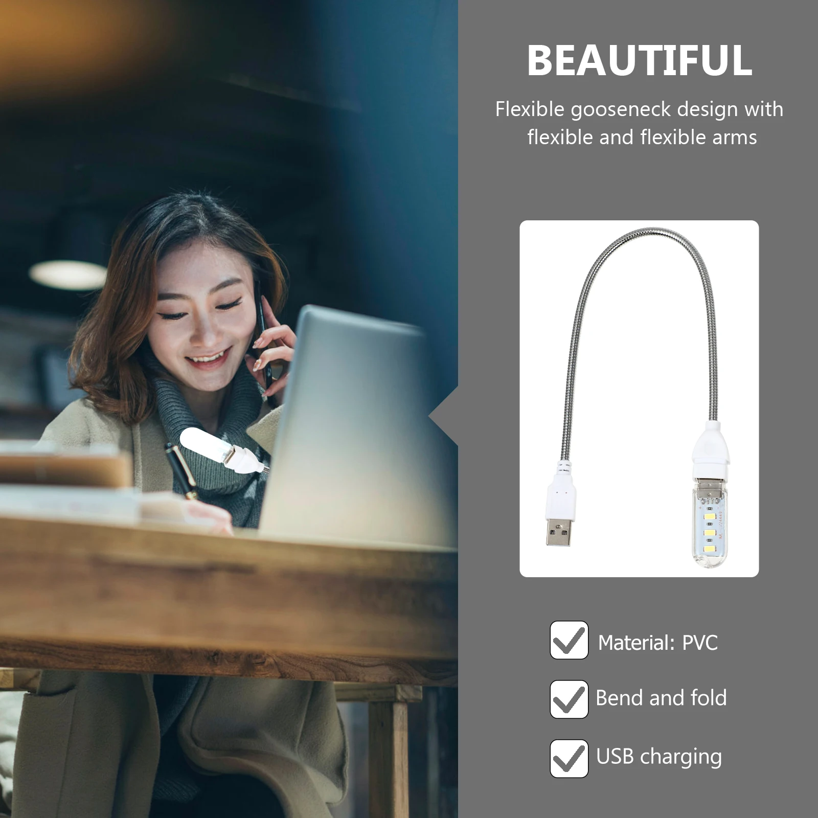 USB Night Light Gooseneck Lamp Flexible for Computer Table Reading Outdoor Led Nightlight Pvc Desk Student
USB Night Light Gooseneck Lamp Flexible for Computer Table Reading Outdoor Led Nightlight Pvc Desk Student