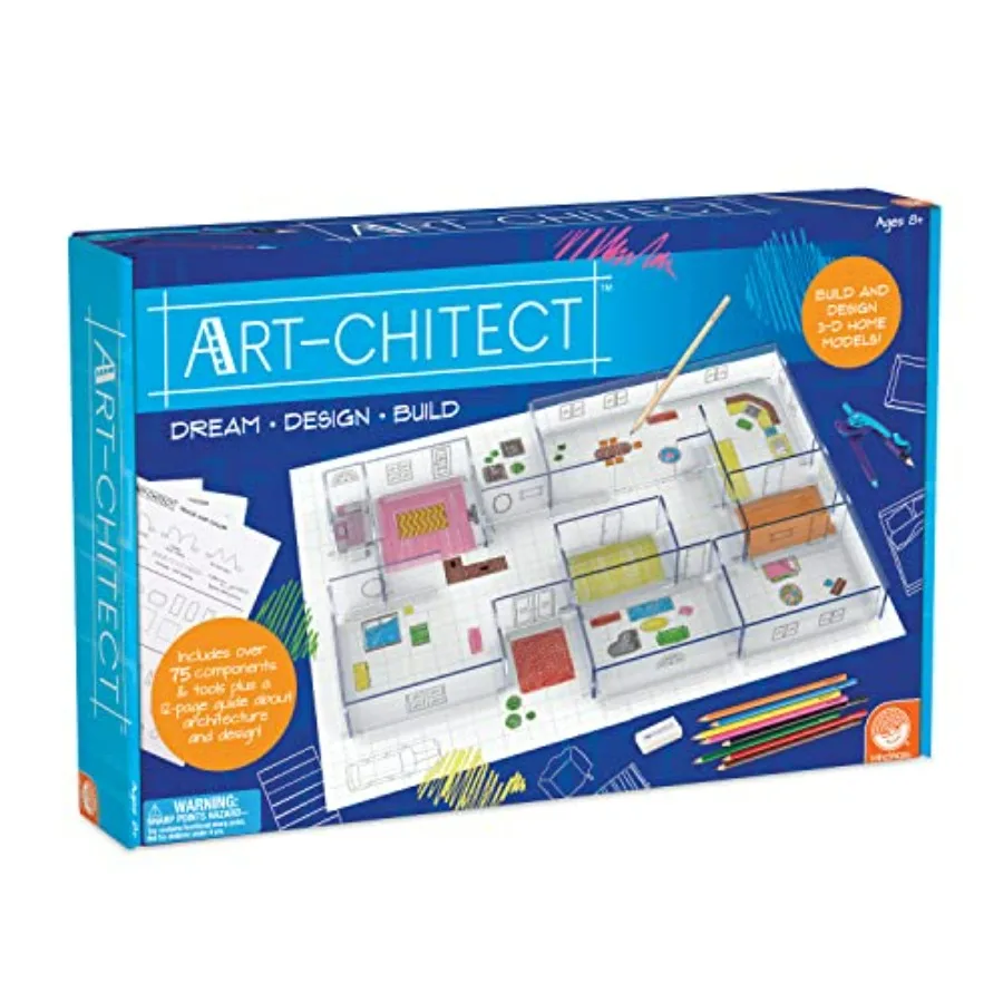 Art-chitect Home Model Building for 3D Architectural Design Kit for Ages 8 and Up Learn Architecture Basics with Wooden Pieces
Art-chitect Home Model Building for 3D Architectural Design Kit for Ages 8 and Up Learn Architecture Basics with Wooden Pieces