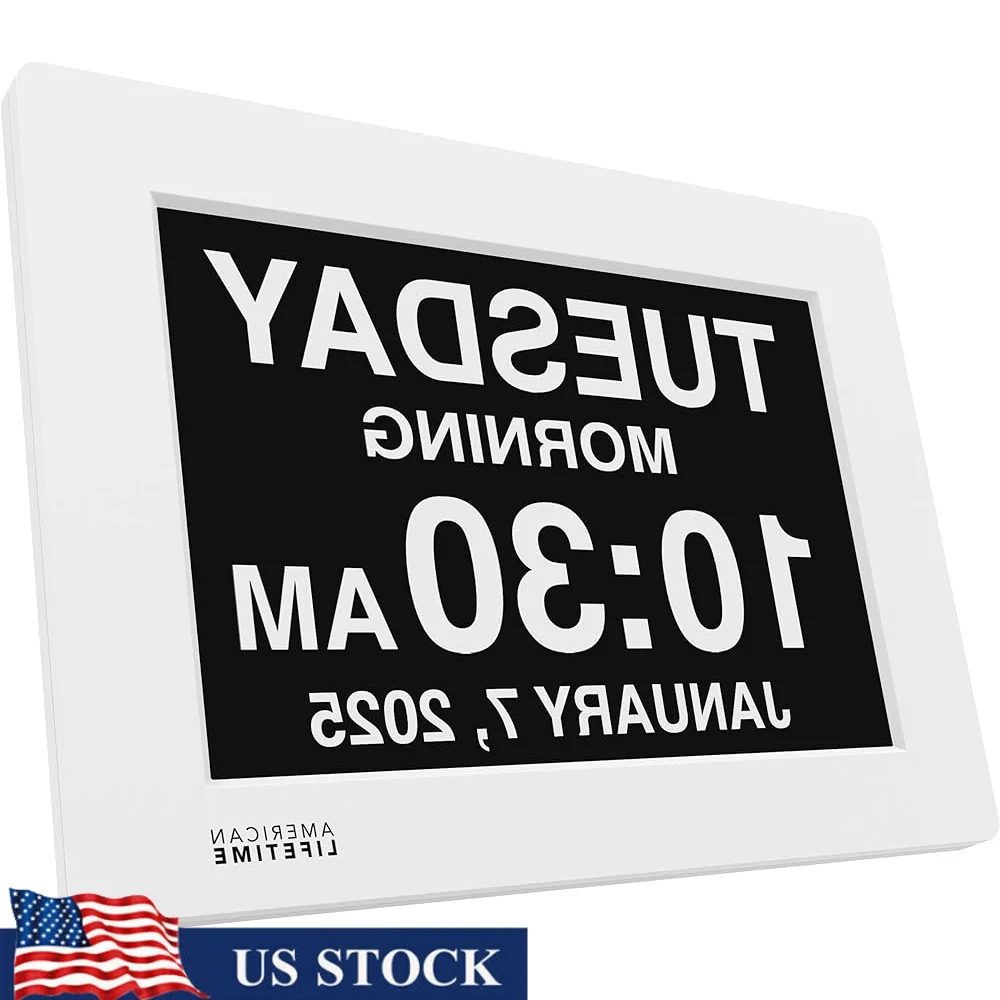 Large Digital Dementia Clock Seniors Digital Display with Custom Alarms Date Day Time Backup Auto Dimming Easy Read 
Large Digital Dementia Clock Seniors Digital Display with Custom Alarms Date Day Time Backup Auto Dimming Easy Read