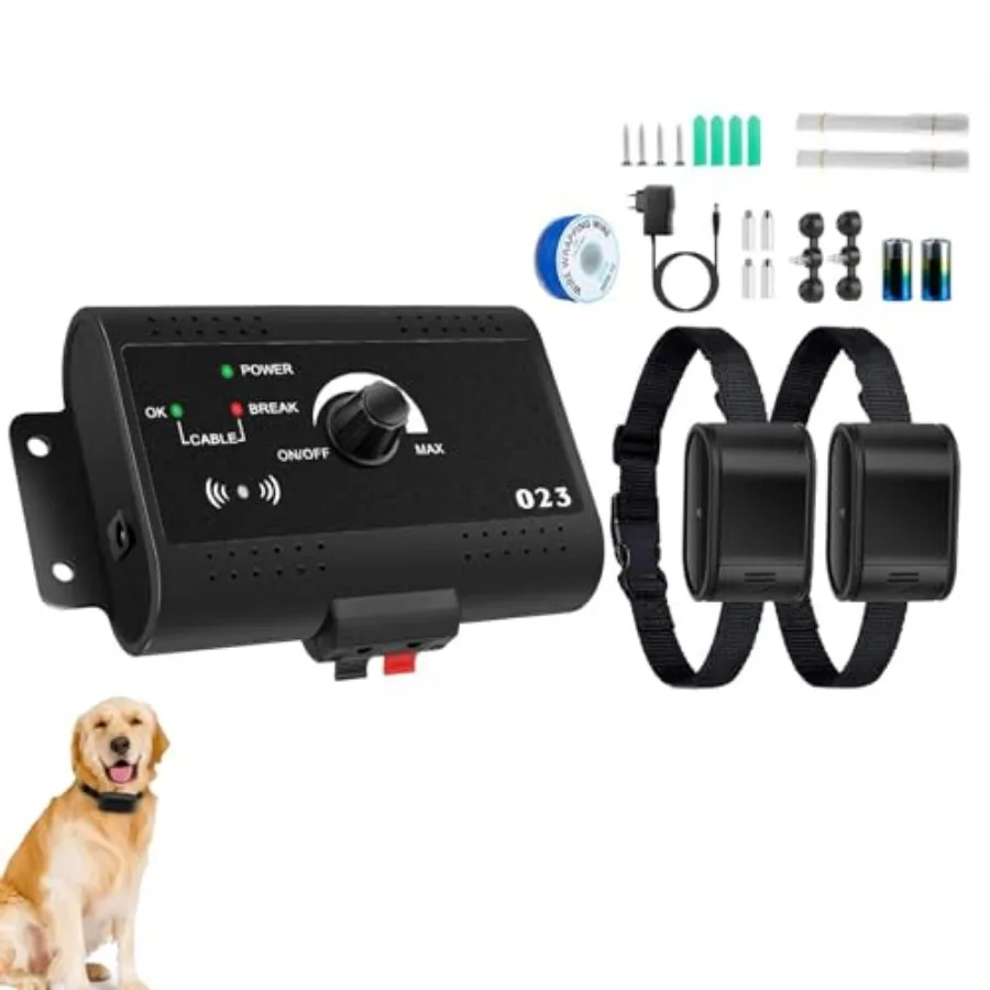 Electric Fence for Dogs, Underground Electric Dog Fence System with 2 Rechargeable Waterproof Collars, Tone and Shock Correctio
Electric Fence for Dogs, Underground Electric Dog Fence System with 2 Rechargeable Waterproof Collars, Tone and Shock Correctio