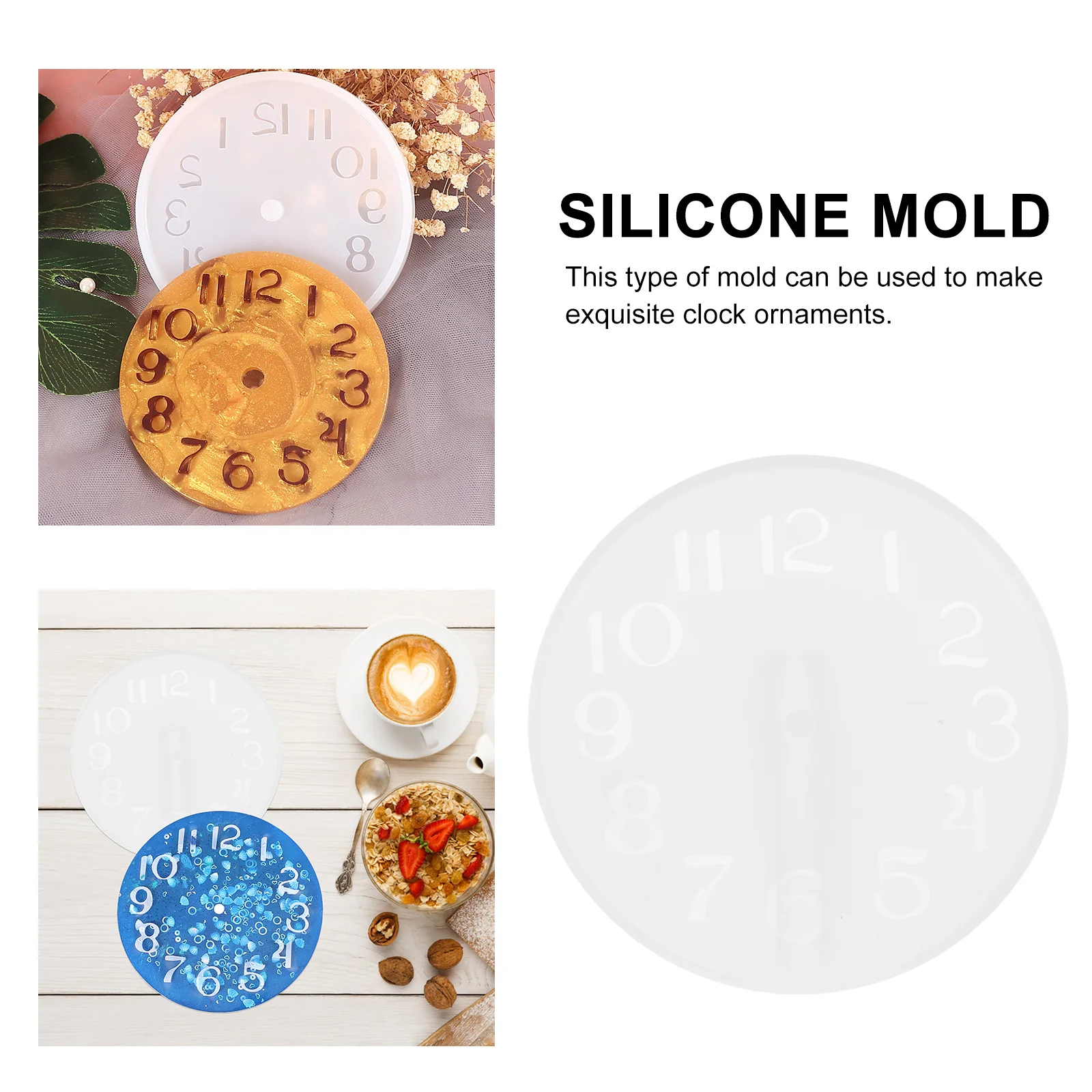 Silicone Clock Mold Wall Clocks Operated Epoxy Crafts High Transparency Easy Clean DIY Casting Jewelry Parts
Silicone Clock Mold Wall Clocks Operated Epoxy Crafts High Transparency Easy Clean DIY Casting Jewelry Parts