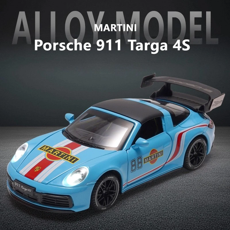 1:32 Porsche 911 Targa 4S Martini Sports Car High Simulation Alloy Car Model Sound Light Toy Children's Birthday Gift 
1:32 Porsche 911 Targa 4S Martini Sports Car High Simulation Alloy Car Model Sound Light Toy Children's Birthday Gift