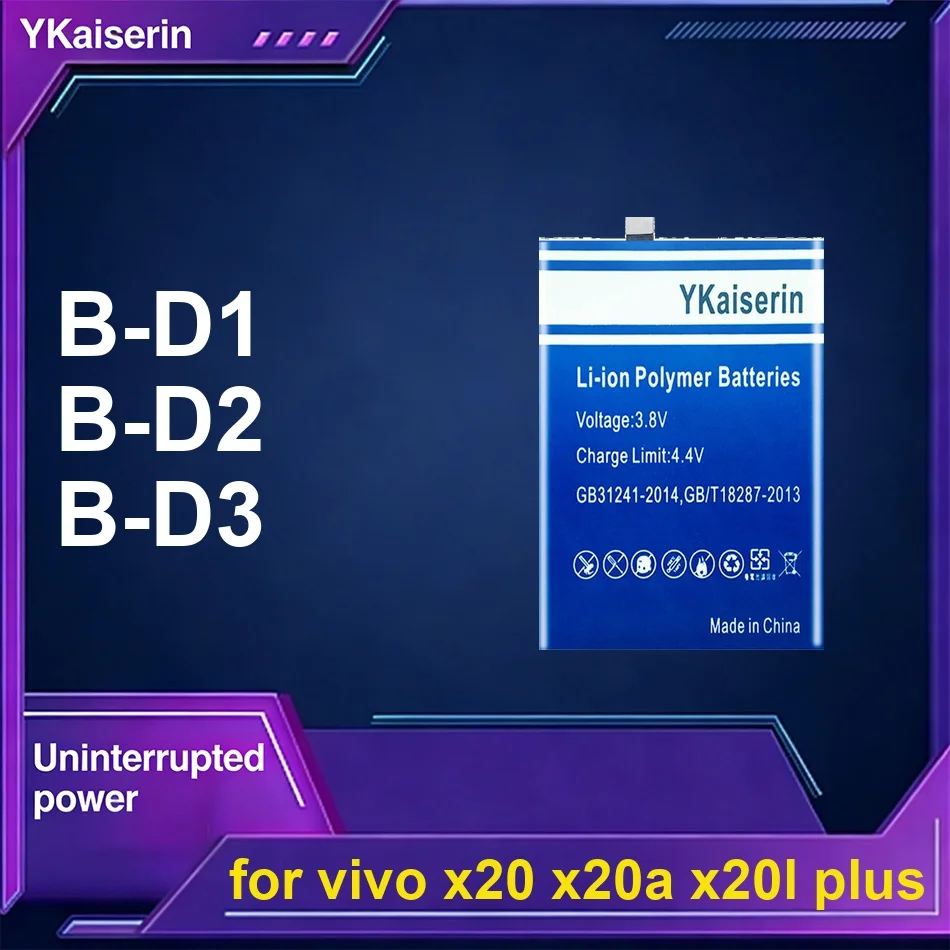 Mobile Phone Battery Safe B-D1 B-D2 B-D3 3600-4300mAh For Vivo X20 x20a x20l Plus
Mobile Phone Battery Safe B-D1 B-D2 B-D3 3600-4300mAh For Vivo X20 x20a x20l Plus