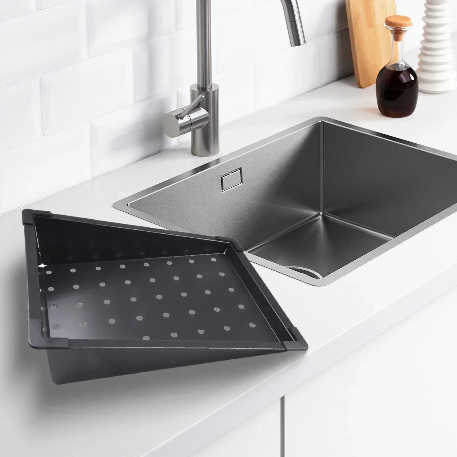 1pc Stainless Steel Draining Rack Sink Strainer Basket Household Kitchen Sink Vegetable Fruit Storage Draining Tools
1pc Stainless Steel Draining Rack Sink Strainer Basket Household Kitchen Sink Vegetable Fruit Storage Draining Tools