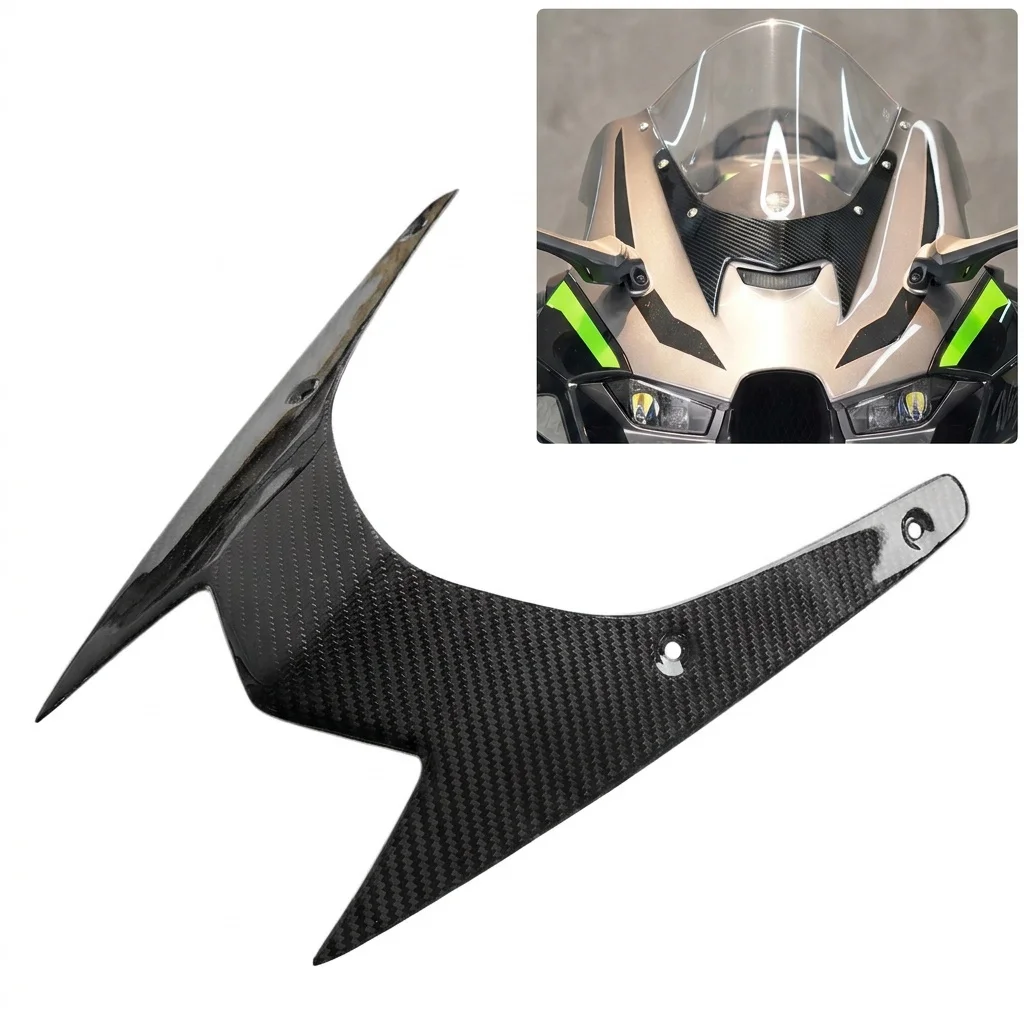 Carbon Fiber Motorcycle Front Fairing Windshield Trim for Kawasaki ZX-10R ZX-10RR 2021-2026
Carbon Fiber Motorcycle Front Fairing Windshield Trim for Kawasaki ZX-10R ZX-10RR 2021-2026