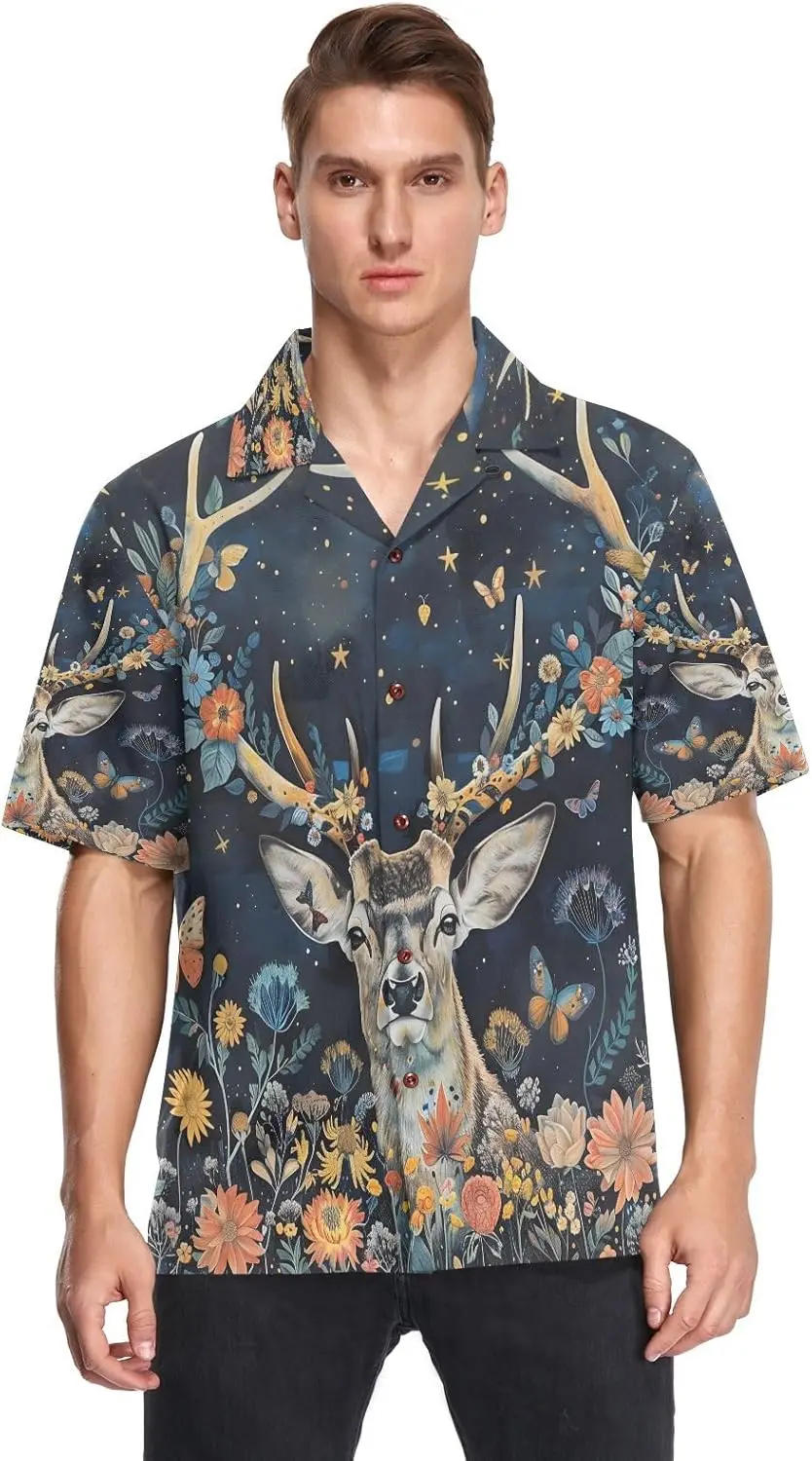 Vintage Deer Men's Hawaiian Shirt Short Sleeve Button Down Summer Beach Casual Shirt S
Vintage Deer Men's Hawaiian Shirt Short Sleeve Button Down Summer Beach Casual Shirt S