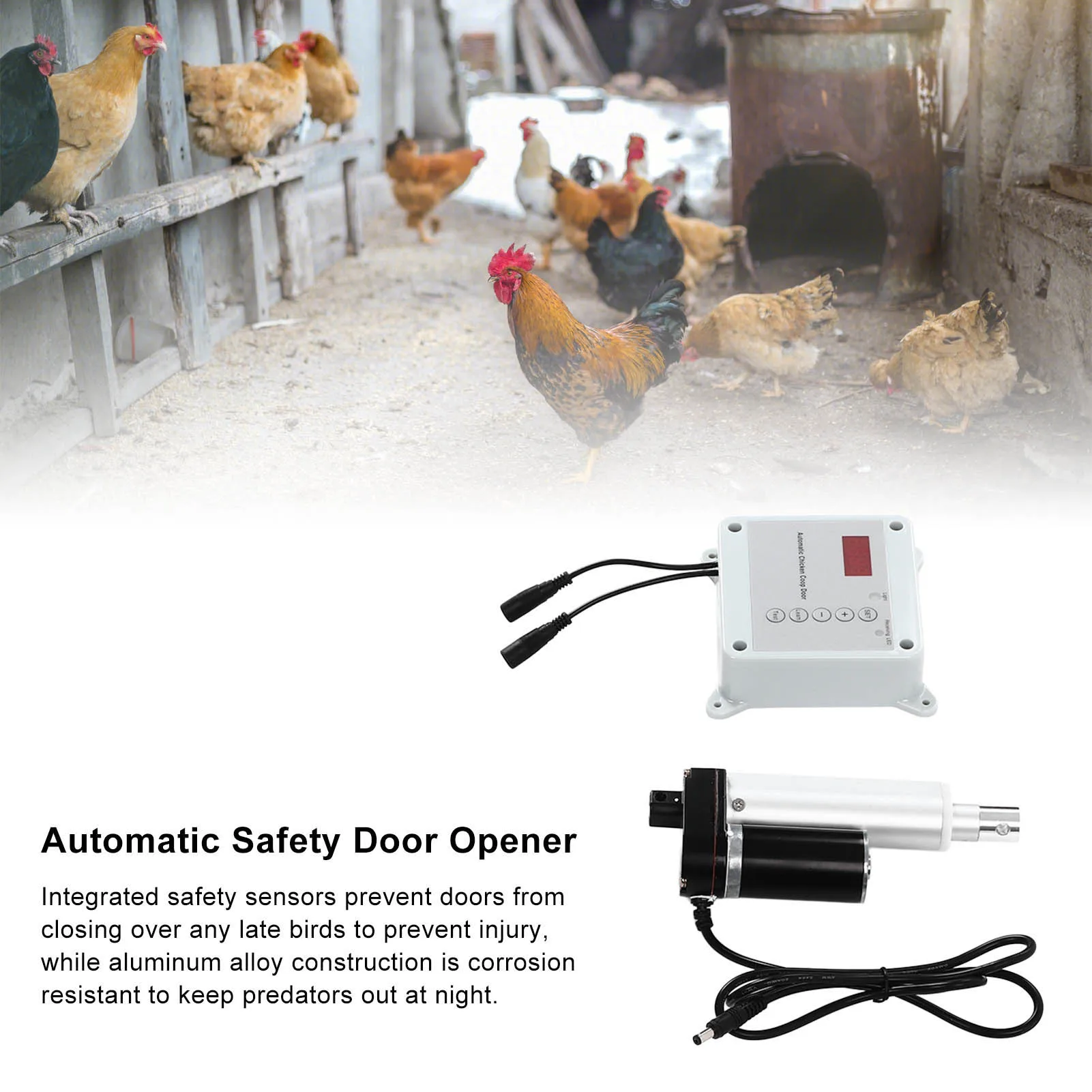 Door Opener Remote Control Kit Photosensitive Automatic Chicken Cage Door Opener and Closer Remote Control Kit
Door Opener Remote Control Kit Photosensitive Automatic Chicken Cage Door Opener and Closer Remote Control Kit