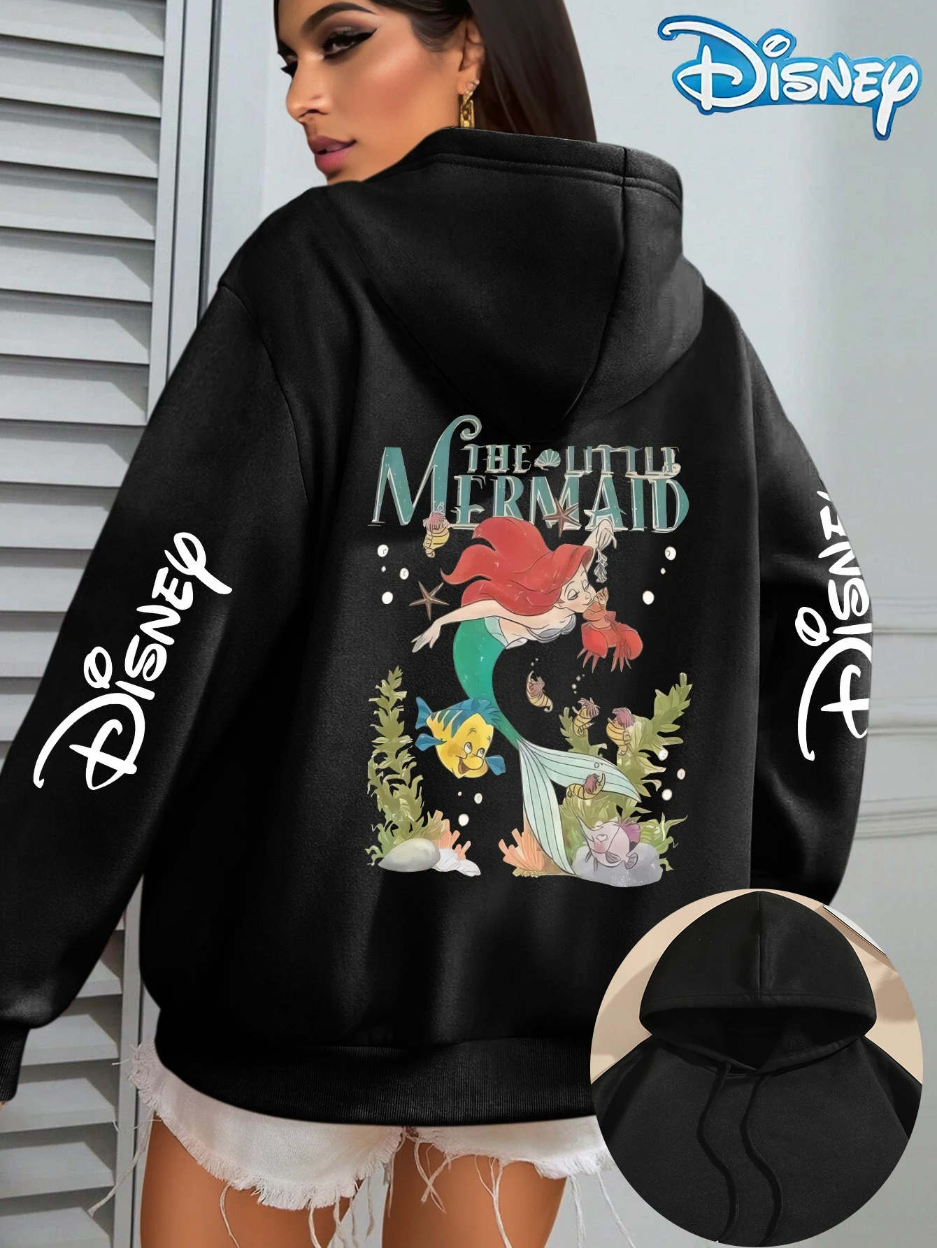 Женские флисовые толстовки с капюшоном Disney Little Mermaid Flounder Couple, хлопковая толстовка с капюшоном, пуловер, осенне-зимний топ с длинными рукавами
Женские флисовые толстовки с капюшоном Disney Little Mermaid Flounder Couple, хлопковая толстовка с капюшоном, пуловер, осенне-зимний топ с длинными рукавами