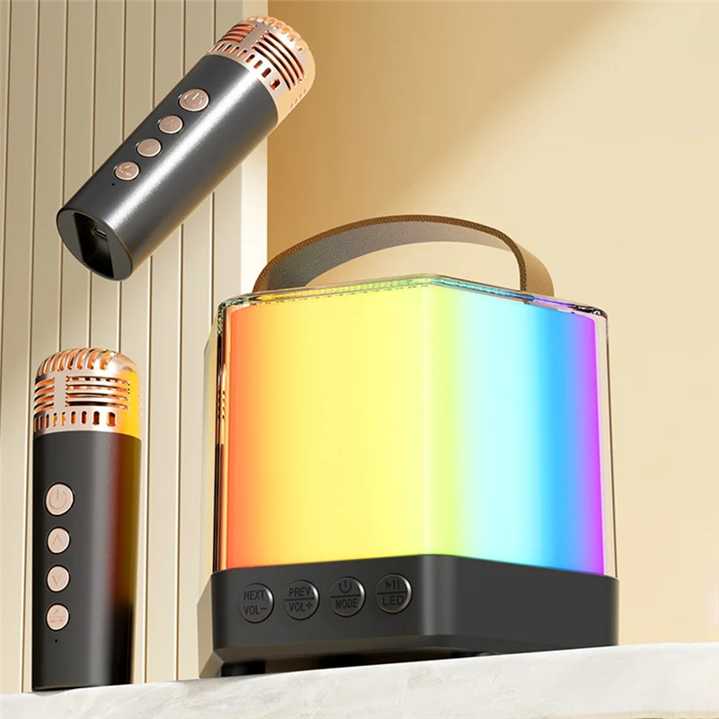 Karaoke Machine,Bluetooth Portable Karaoke Speaker With Bass With Dazzling Lights For Adults And Kids Microphones Durable Black
Karaoke Machine,Bluetooth Portable Karaoke Speaker With Bass With Dazzling Lights For Adults And Kids Microphones Durable Black
