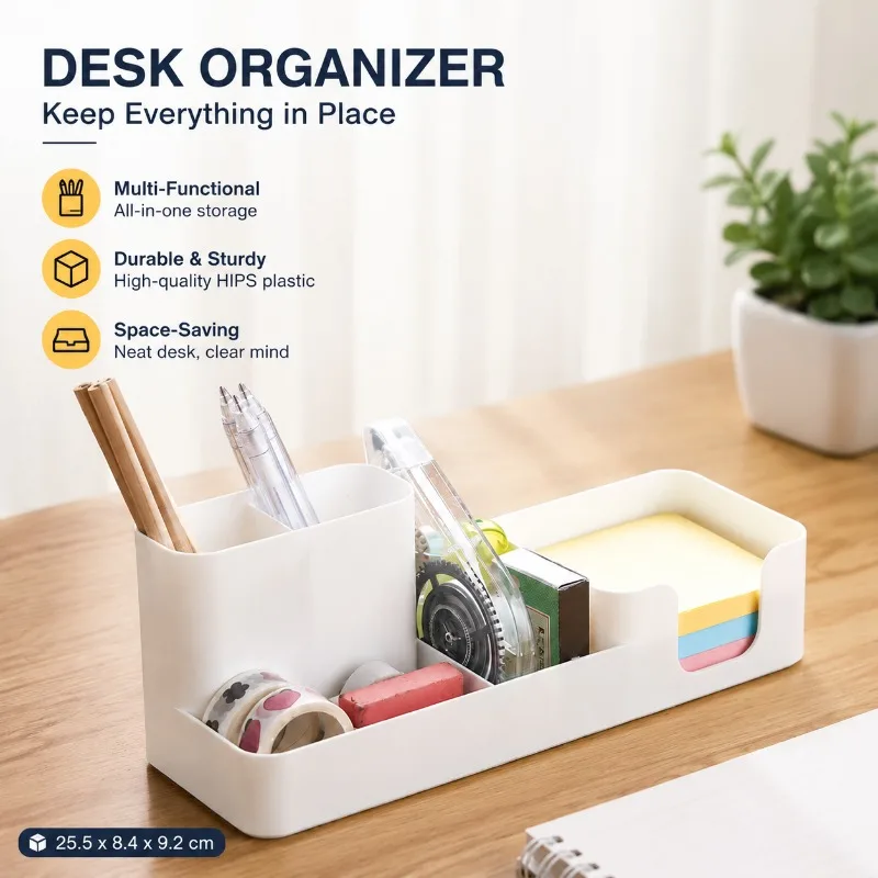 Desktop Office Plastic Organizer Multifunctional Business Notebook Personal Ornament Memo Pen Holder Space Saving Storage Rack
Desktop Office Plastic Organizer Multifunctional Business Notebook Personal Ornament Memo Pen Holder Space Saving Storage Rack