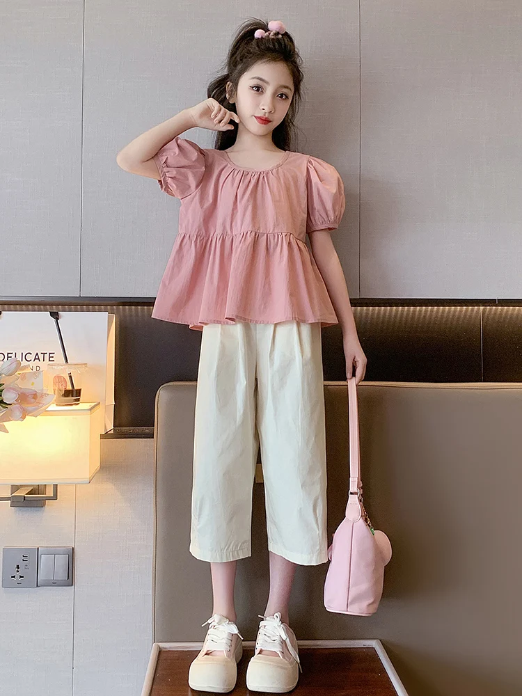 Girls Casual Summer Faionable ort Sve Two-Piece Set Cotton Comfortable Breathable Sli Korean Version Child Clothing
Girls Casual Summer Faionable ort Sve Two-Piece Set Cotton Comfortable Breathable Sli Korean Version Child Clothing