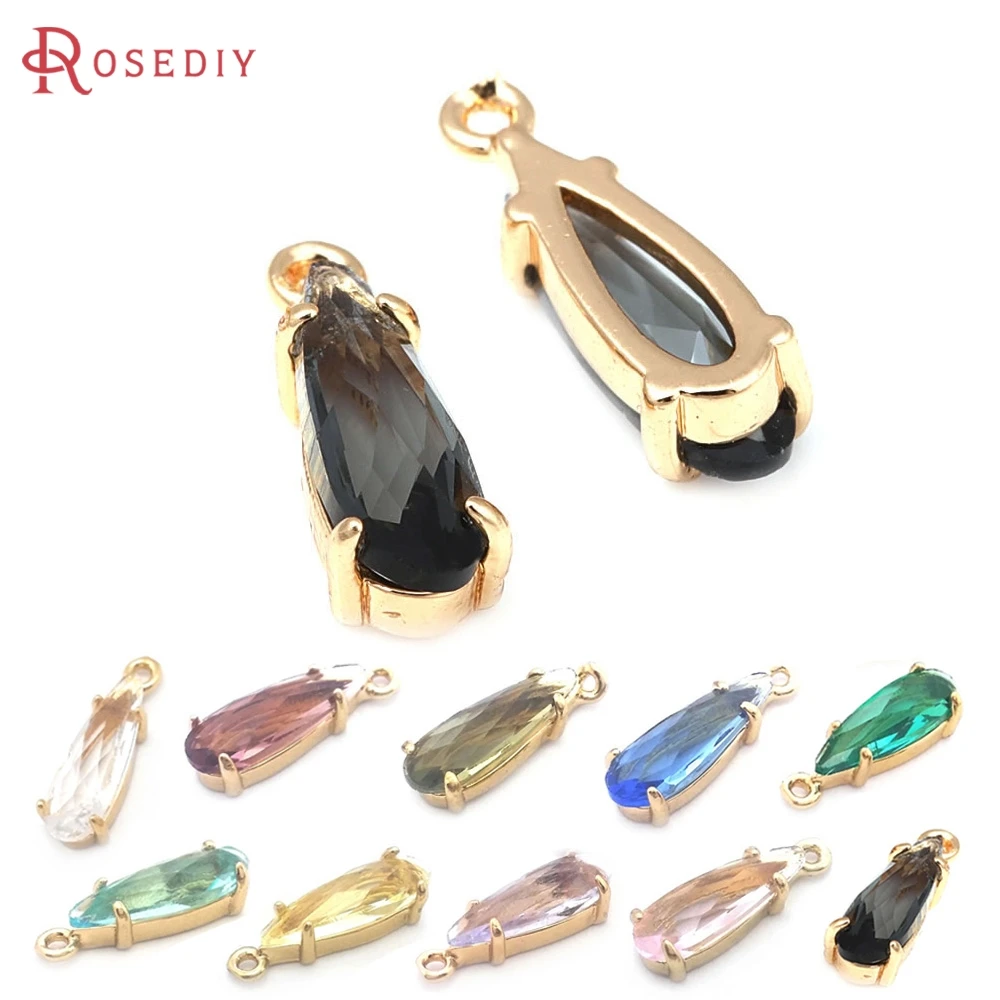 10PCS 4.5x14MM 18K Gold Color Brass and Glass Drop Shape Charms Pendants High Quality Jewelry Making Diy Accessories
10PCS 4.5x14MM 18K Gold Color Brass and Glass Drop Shape Charms Pendants High Quality Jewelry Making Diy Accessories