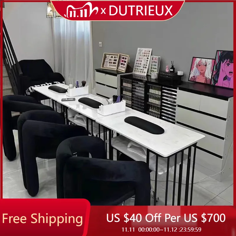 European Hand Nail Desk Makeup High Quality Minimalist Nordic Manicure Table Modern Mesa Reception Nagel Tisch Salon Furniture
European Hand Nail Desk Makeup High Quality Minimalist Nordic Manicure Table Modern Mesa Reception Nagel Tisch Salon Furniture