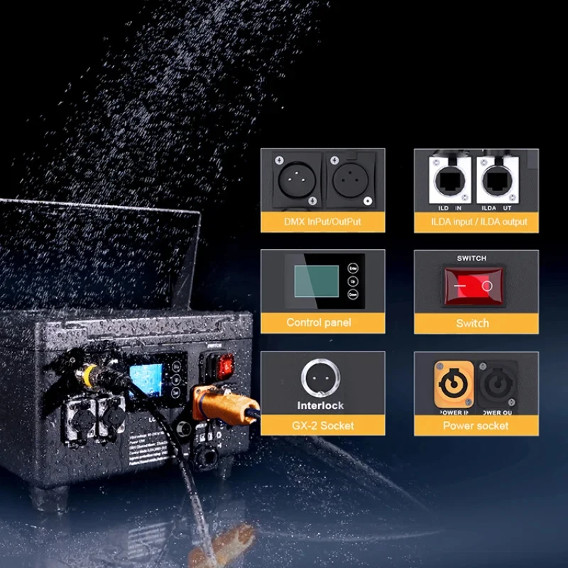 SHEHDS 12W Waterproof Laser RGB Light Ilda Outdoor Lighting Show Machine Animation IP65 Lazer Stage Laser Light
SHEHDS 12W Waterproof Laser RGB Light Ilda Outdoor Lighting Show Machine Animation IP65 Lazer Stage Laser Light