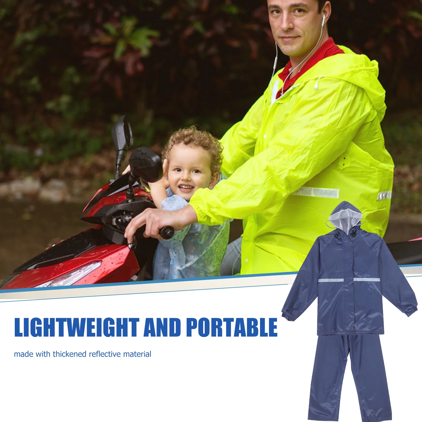 Motorcycle Raincoat Suit Heavy Duty Waterproof Reflective Adult Unisex Bike Jacket Pants Outdoor Camping Hiking Gear Rainwear
Motorcycle Raincoat Suit Heavy Duty Waterproof Reflective Adult Unisex Bike Jacket Pants Outdoor Camping Hiking Gear Rainwear
