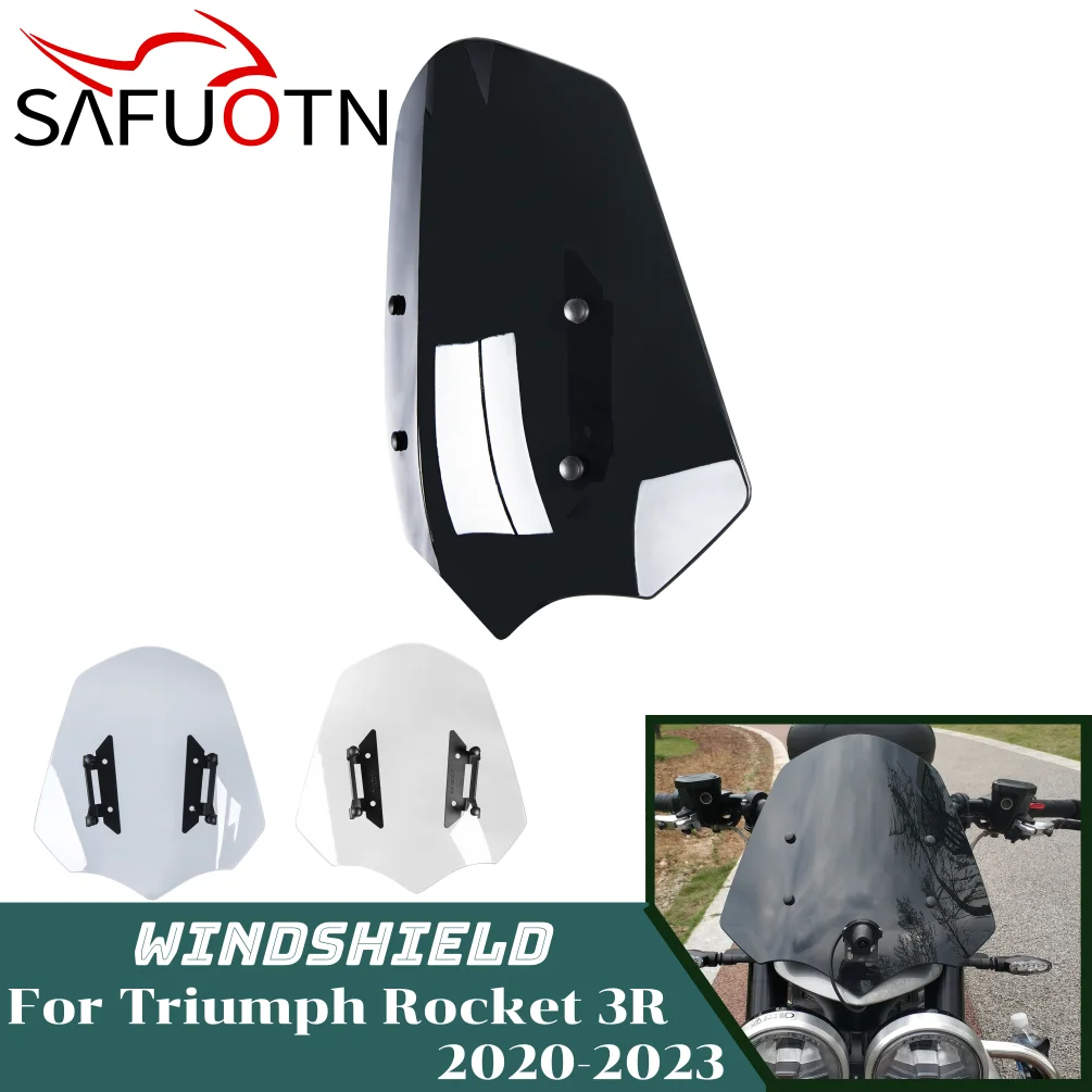3R Windshield Windscreen for Triumph Rocket 3 R 2020-2023 2022 Motorcycle Wind Deflector Shield Screen with Bracket Accessories
3R Windshield Windscreen for Triumph Rocket 3 R 2020-2023 2022 Motorcycle Wind Deflector Shield Screen with Bracket Accessories