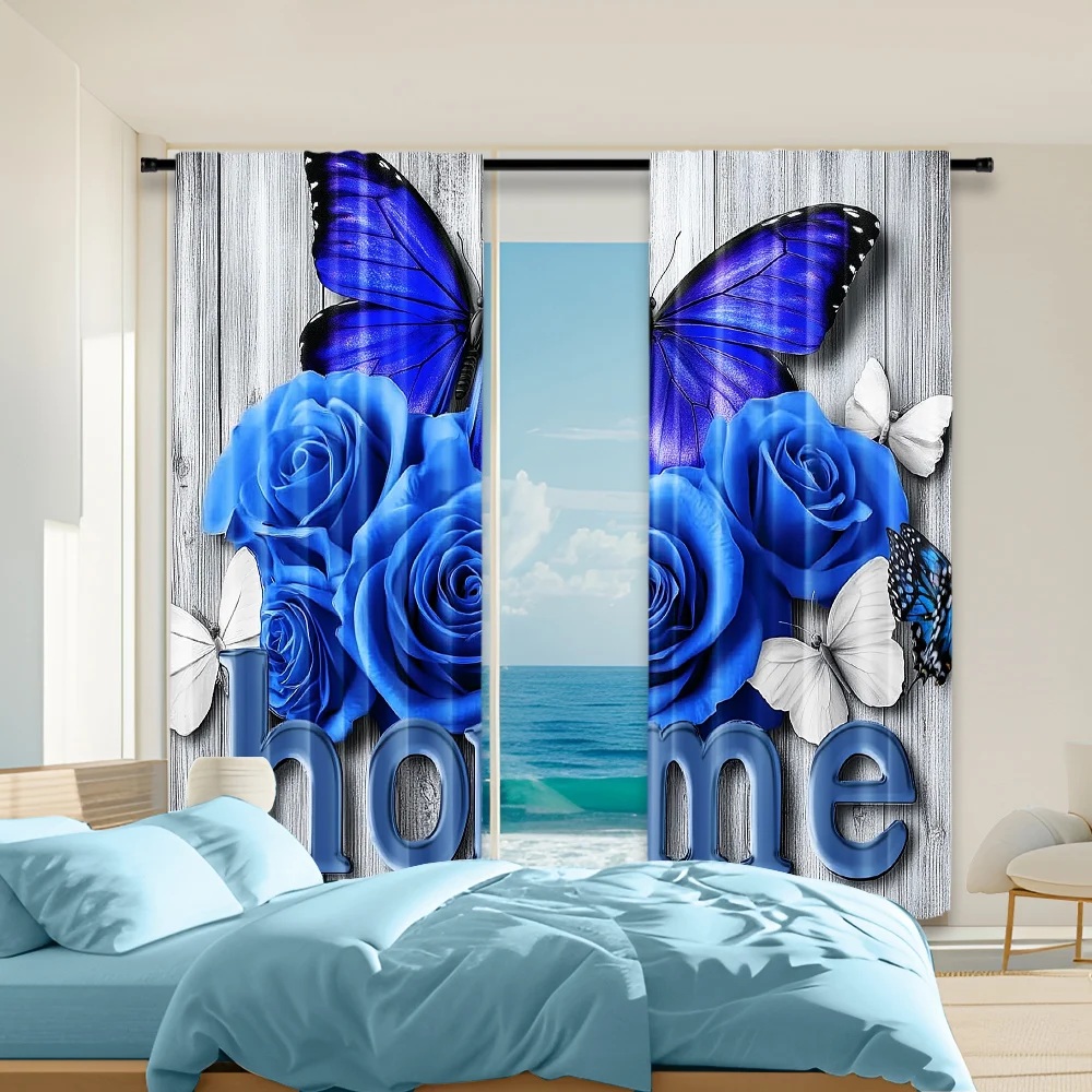 2Pcs Contemporary Floral Print Rod Hole Curtain Light-Filtering Polyester Drapes For Bedroom Living Room Decorative Butterfly
2Pcs Contemporary Floral Print Rod Hole Curtain Light-Filtering Polyester Drapes For Bedroom Living Room Decorative Butterfly