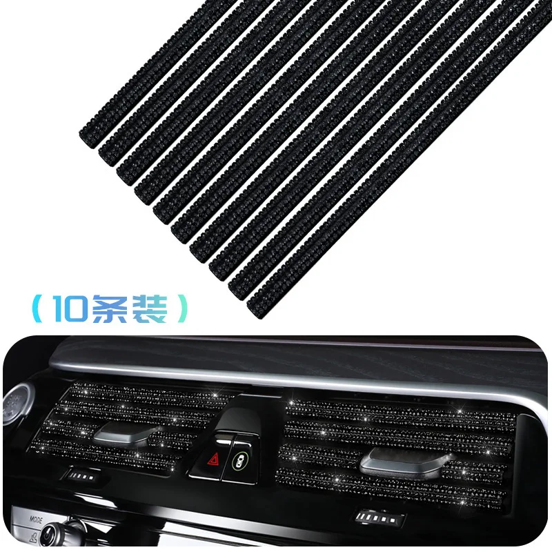 10Pcs Rhinestone Car Air Vent Trim Bling Car Air Conditioner Decorative Strips Elegant Shiny Vent Covers Universal Fit
10Pcs Rhinestone Car Air Vent Trim Bling Car Air Conditioner Decorative Strips Elegant Shiny Vent Covers Universal Fit