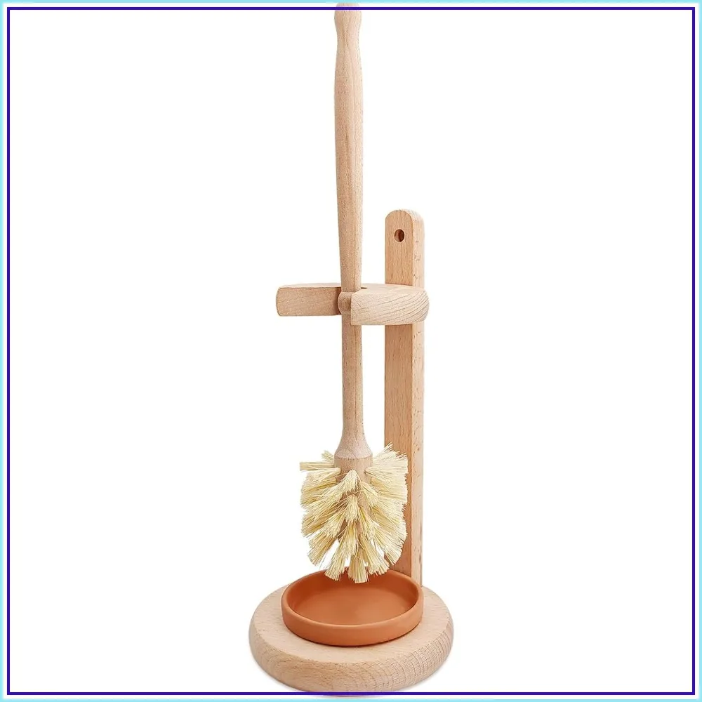 Wood Toilet Brush and Holder Set, Beechwood Bowl Cleaner with Sisal Bristles and Stand
Wood Toilet Brush and Holder Set, Beechwood Bowl Cleaner with Sisal Bristles and Stand
