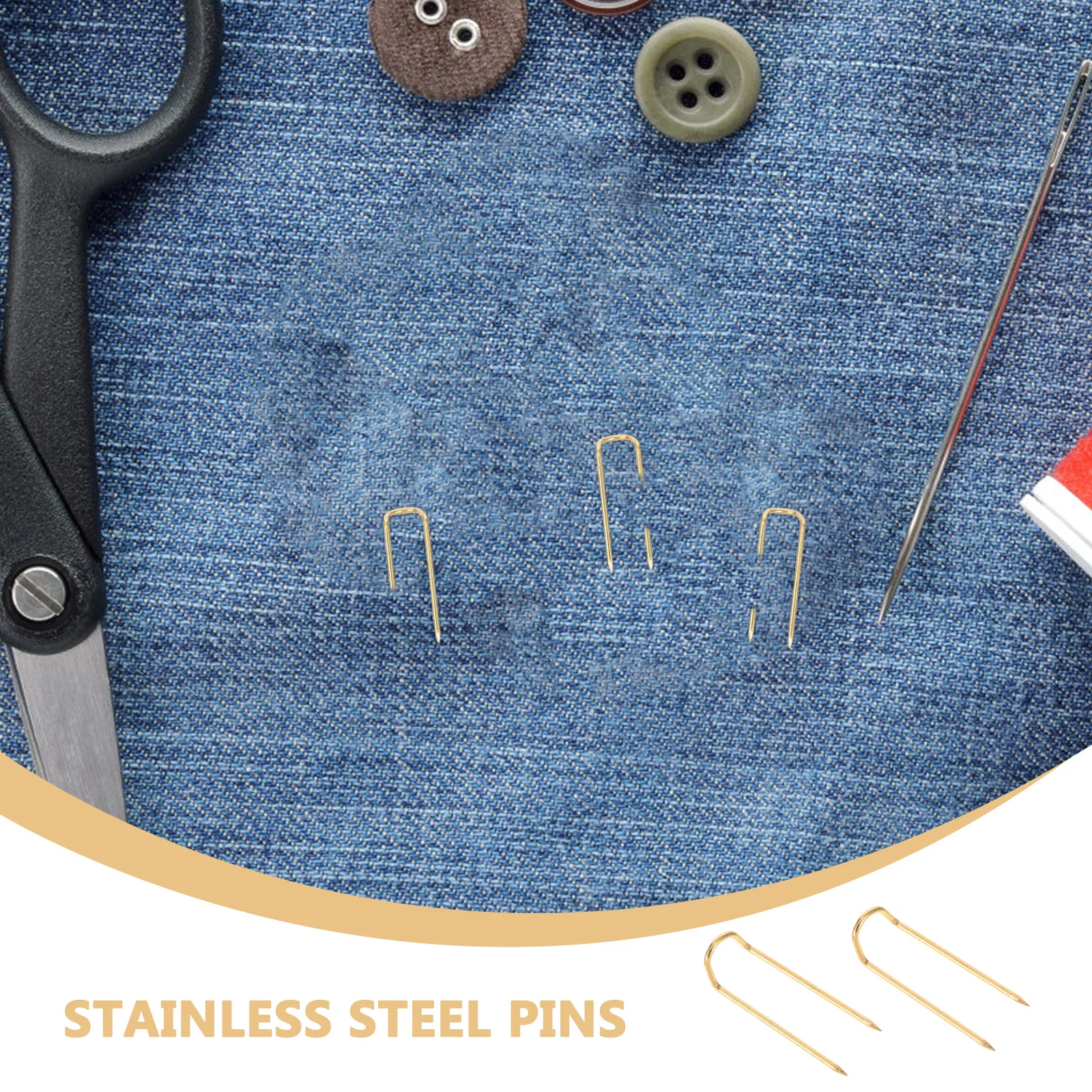 100Pcs Stainless Steel U Shaped Fork Pins Quilting Fabric Positioning Multipurpose Sewing Fabric Fixing Craft Needlework Pins
100Pcs Stainless Steel U Shaped Fork Pins Quilting Fabric Positioning Multipurpose Sewing Fabric Fixing Craft Needlework Pins