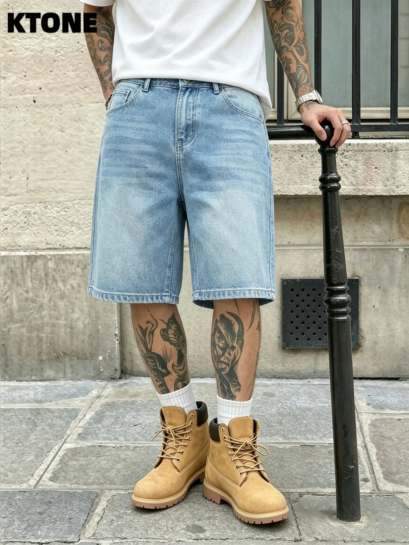 Summer Loose Non‑Stretch Denim Shorts Men No accessories or belts included
Summer Loose Non‑Stretch Denim Shorts Men No accessories or belts included
