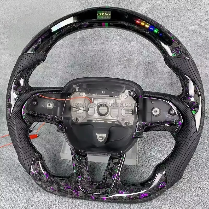Custom Forged Carbon Fiber Steering Wheel For Dodge Challenger Hellcat Charger SRT Grand Cherokee Durango SRT With LED
Custom Forged Carbon Fiber Steering Wheel For Dodge Challenger Hellcat Charger SRT Grand Cherokee Durango SRT With LED