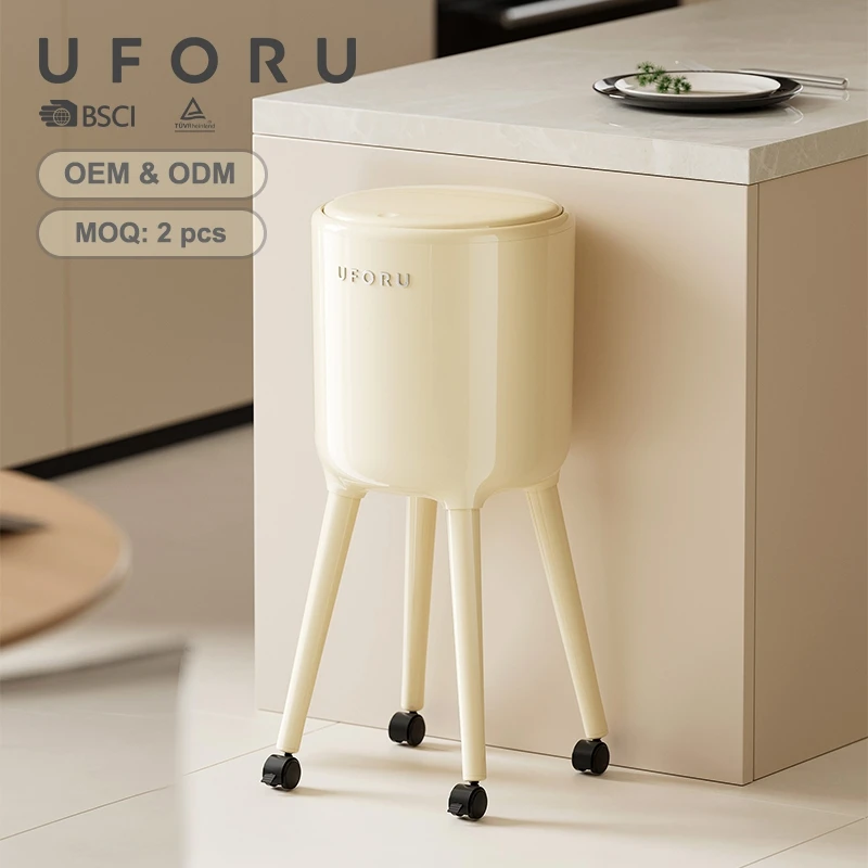 UFORU Tall Standing Trash Can with Wheels, No Bending Over Design, Lidded Odor-proof Waste Bin for Kitchen Living Room
UFORU Tall Standing Trash Can with Wheels, No Bending Over Design, Lidded Odor-proof Waste Bin for Kitchen Living Room