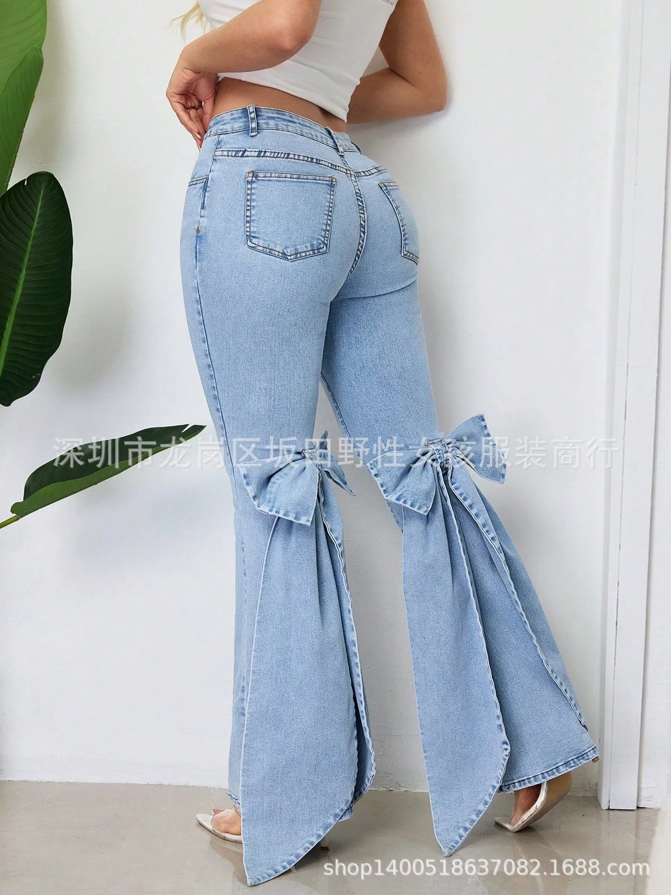 Autumn Women's Clothing Slim Fit Bow Flared Jeans For High Waist Full Length Elegant Y2k Style
Autumn Women's Clothing Slim Fit Bow Flared Jeans For High Waist Full Length Elegant Y2k Style