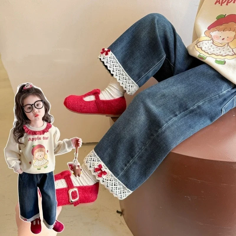 Girls' Spring and Autumn New Korean Version Casual Jeans 2026 Girls' Clothes Autumn Wide Legs Clothes 2-8 Years Old
Girls' Spring and Autumn New Korean Version Casual Jeans 2026 Girls' Clothes Autumn Wide Legs Clothes 2-8 Years Old